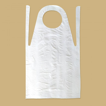 Avental Plástico Branco de Uso Único Tamanho M (Bolsas de 50 unidade
