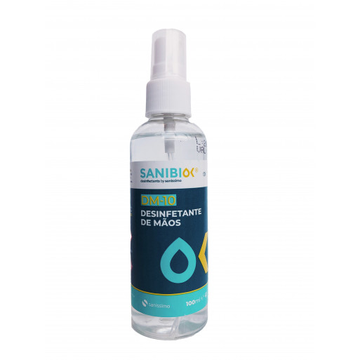 SANIBIOK DM-10 - Desinfetante de mãos com Álcool 100ml com pulverizador