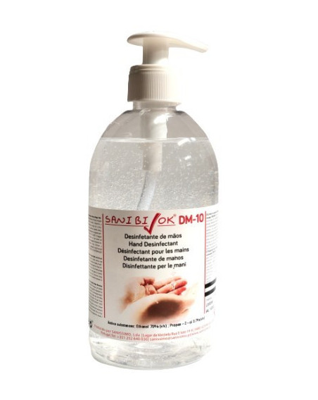 SANIBIOK DM-10 - Desinfetante de mãos com Álcool 500ml com dosead